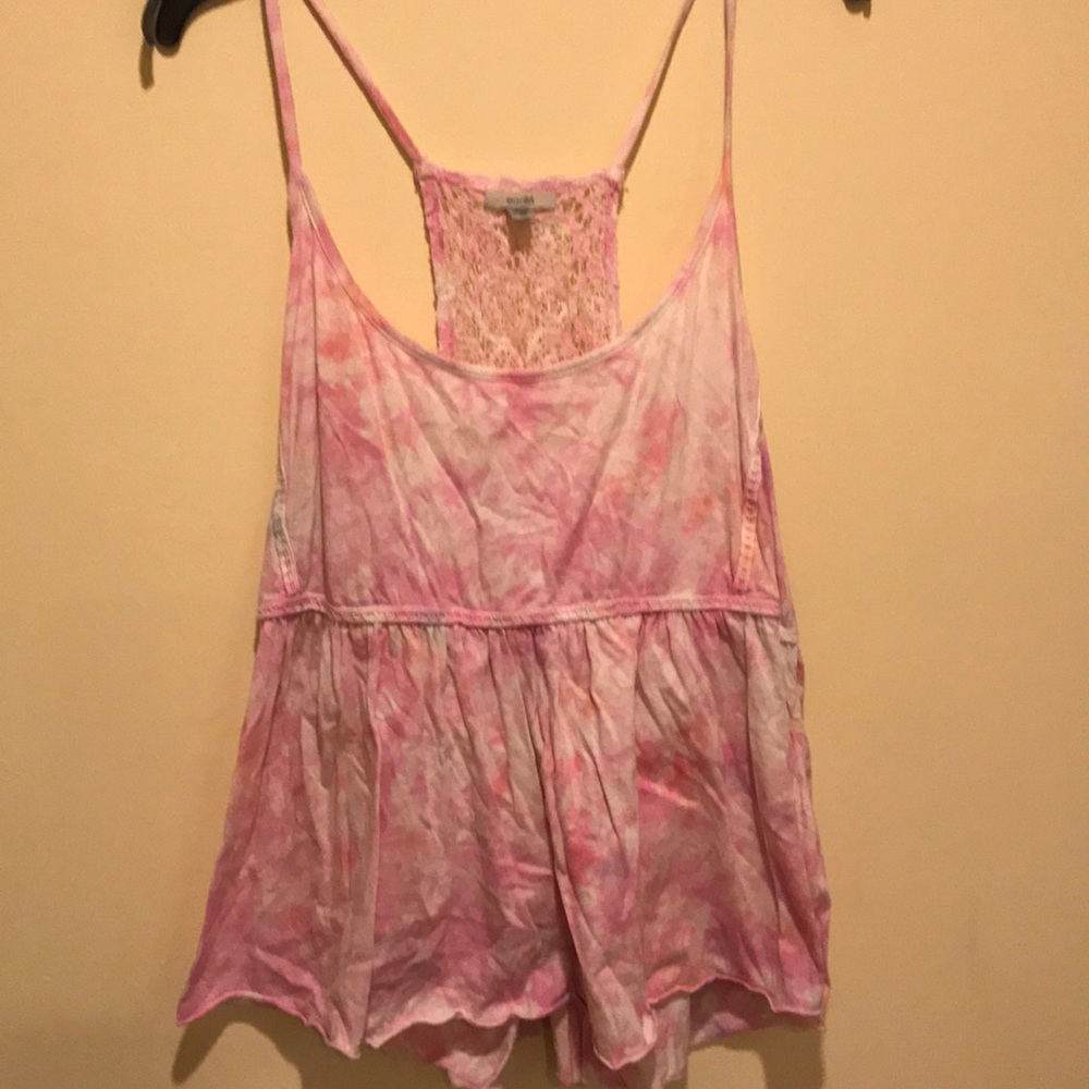 Tye Dye Top with Lace Detail (UO)